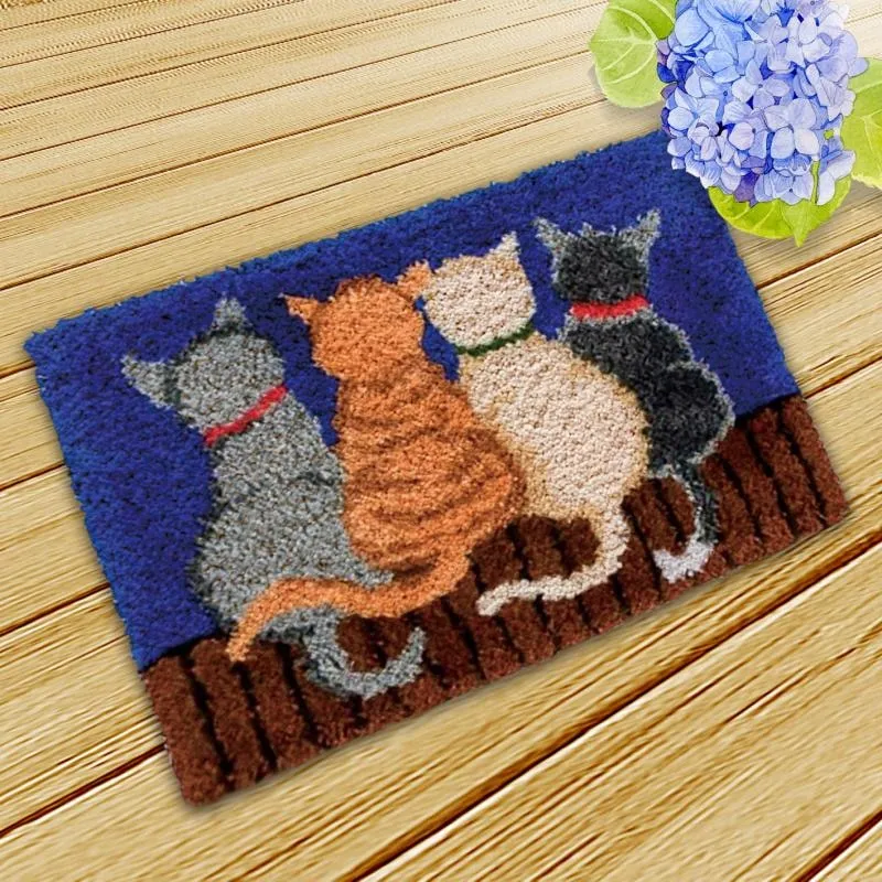 Latch Hook Rug Kits Embroidery Carpet Handmade Hot Air Balloon Cushion 