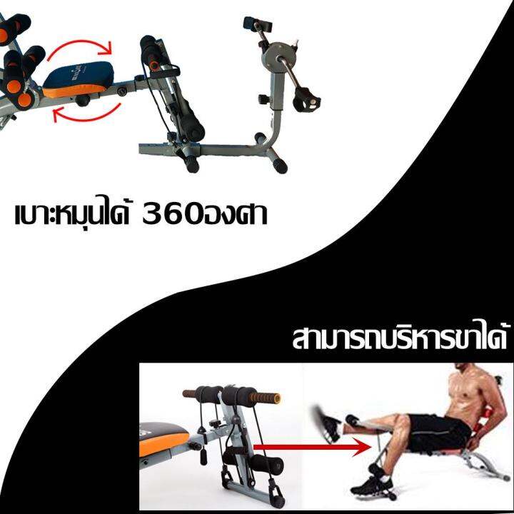 thai-sun-sport-เครื่องบริหารหน้าท้อง-six-pack-care-มีที่ปั่นจักรยาน-แถมฟรีสายแรงต้าน2เส้น