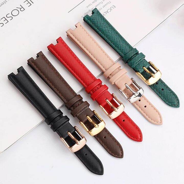 14x6-มม-สายนาฬิกาหนังวัวแท้ใหม่สำหรับ-garmin-lily-smart-sports-watchband-แฟชั่นผู้หญิง-soft-breathable-สายสร้อยข้อมือ