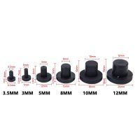 Solid Rubber Hole Caps 3.5-12mm High Temperature Resistance T Type Silicone Seal Hole Plugs Dust-proof Gasket Blanking End Caps Furniture Protectors R