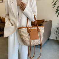 2021 Vegetable Basket Straw Bag Fashion Beach Bags Big Rattan Shoulder Bags Large Capacity Summer Woven Bag Hand-made Handbags