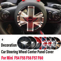 AFor MINI Cooper JCW F54 F55 F56 F57 F60รถจัดแต่งทรงผมอุปกรณ์เสริม Union Jack พวงมาลัยแผงกลางรถ StickerM