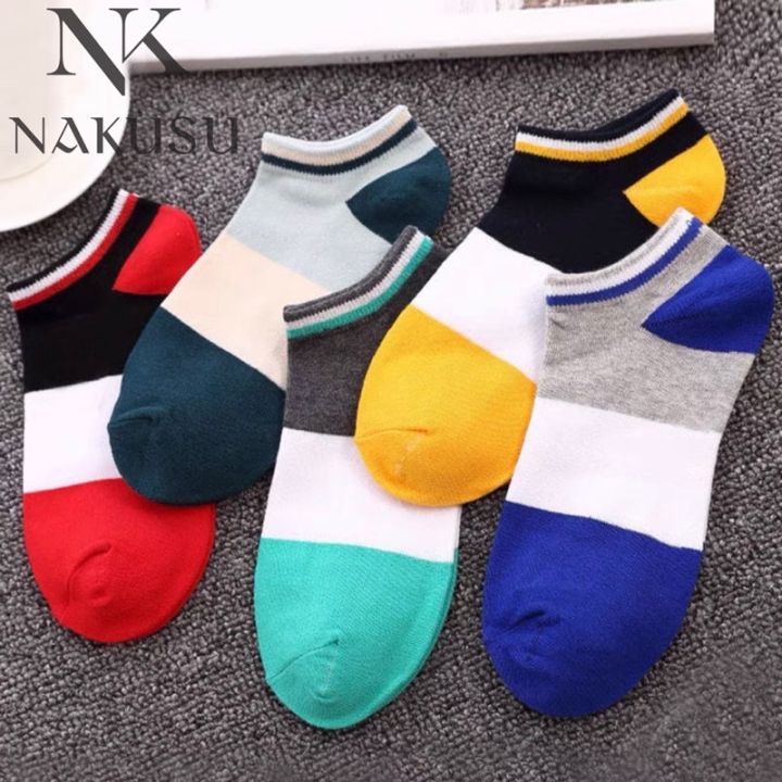 Poposy Set Of 10Pairs Korean Style High Quality Low Cut Socks Stripe ...