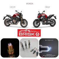 หัวเทียน BRISK PREMIUM ZS ไร้เขี้ยว แกนเงิน HONDA CB650R และ CB650F Spark Plug (SZ01RA) เฉพาะน้ำมันเบนซิน 95 Made in EU