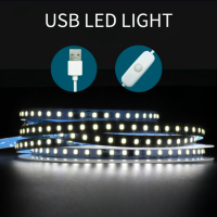 5V LED Strip Light USB พร้อมสวิตช์ 1M 2M 3M 5M Bright เทปตกแต่งห้องกันน้ำสำหรับ TV Backlight ริบบิ้น-Youerd