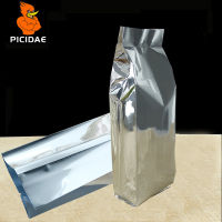 18 wire Silver candy Casual Dried meat food Snack tea Aluminum foil packing bag nut Heat seal Open Top Side Gusset Organ back