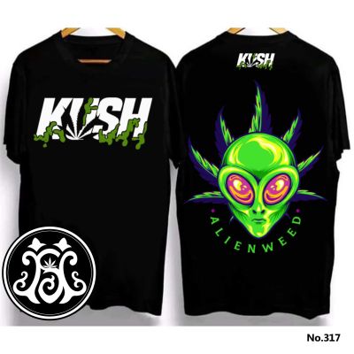 KUSH 2023 ออกแบบใหม่ Unisex เสื้อยืดที่มีสีสันผ้าฝ้าย 100% Crew neck T-shirt เสื้อยืดลำลองผู้ชาย 420 Smoke เสื้อยืดบุหรี่ เสื้อยืด