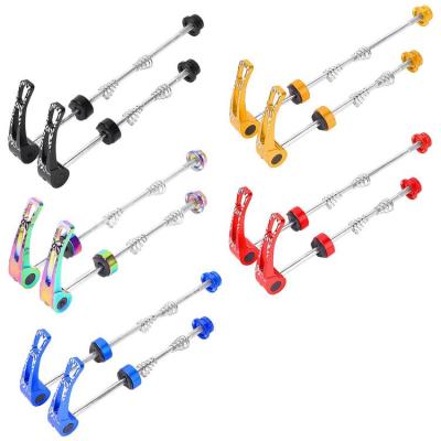 Bicycle Wheel Hub Skewers Front Rear QR Vehicles With Quick Releases MTB Road Bike Clip Lever 145/185mm Lever efficiently