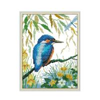 The bird settled on the nch cross stitch kit aida 14ct 11ct count print canvas cross stitches needlework embroidery DIY