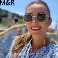 2022 Luxury Fashion Metal With Chain Unique Polygon Sunglasses Classic Women Retro Brand Designer Sunglasses Oculos De Sol