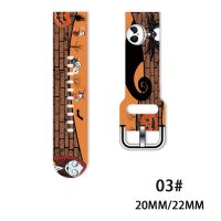 lumude 20mm 22mm Band for Samsung Galaxy Watch 3/46mm42mm/active 2/46 Gear S3 Frontier/S2/Huawei GT 2/2E Silicone Strap Halloween