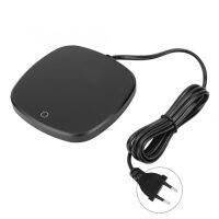 15W Touch Thermostat Heating Coaster Pad Mat Electric Coffee Mug Warmer Black Glass Panel Cup Warmer with 1.5 meters Cable