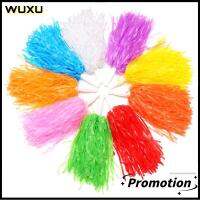 WUXU 1pair มี9สี ดอกไม้สำหรับการแข่งขัน แฟนซี เชียร์ลีดเดอร์ปอมปอม อุปกรณ์กีฬาสโมสร บอลเชียร์เชียร์ลีดเดอร์ ตกแต่งปาร์ตี้เต้นรำ