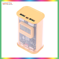 MREDL ตู้ชาร์จแบตเตอรี่21700แบบ DIY 10000มิลลิแอมป์ต่อชั่วโมงที่ชาร์จแบตเตอรี่โทรศัพท์ไมโคร USB DC5V ชาร์จได้อย่างรวดเร็ว