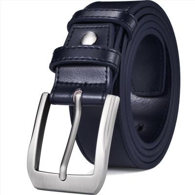 Mens Genuine Leather Dress Belt Classic Stitched Design 38mm Regular Big and Tall Sizes