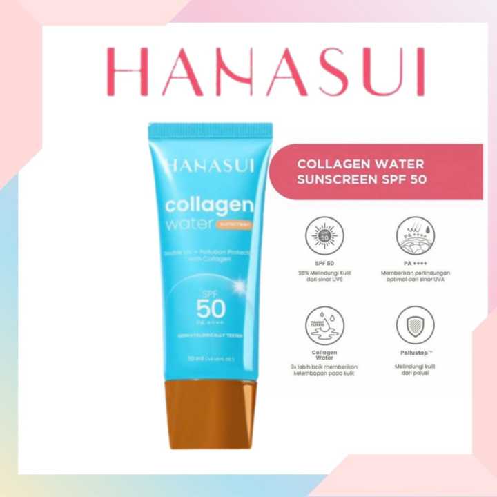 Hanasui Collagen Water Sunscreen Spf 50 Pa 30ml~suncreen Hanasui Original 100 Lazada 6787