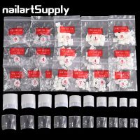 500Pcs/Bag Square False Toe Nails Half Cover Soft Gel White Clear Artificial Fake Toenail Acrylic Foot Manicure False Nails Tip fenguhan