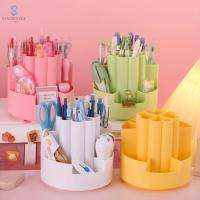 STATIONERY โคลเวอร์สี่แฉก ที่วางปากกาตั้งโต๊ะ มัลติฟังก์ชั่ ความจุมาก กล่องเก็บแปรงแต่งหน้า สร้างสรรค์และสร้างสรรค์ สไตล์เกาหลีแบบ ตัวจัดระเบียบเดสก์ท็อป เครื่องเขียนสเตชันเนอรี