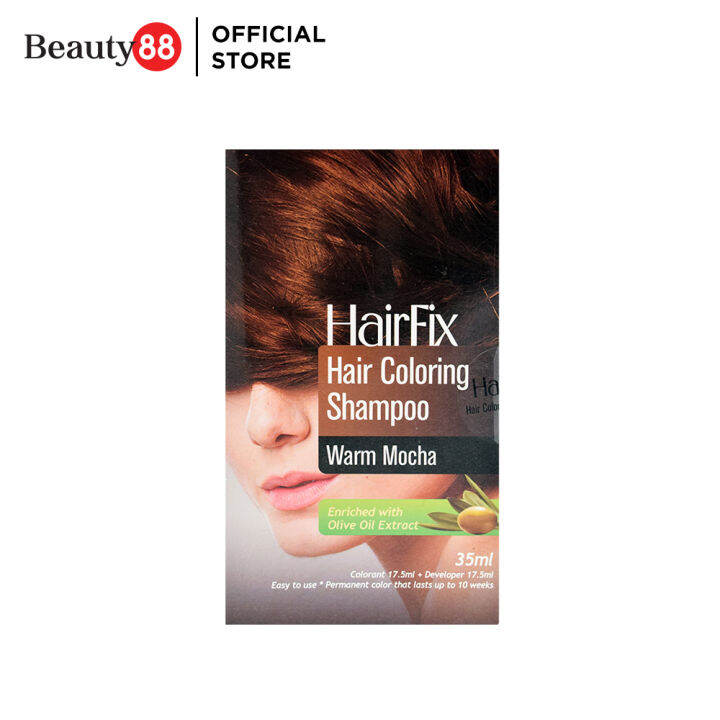 HairFix Hair Color Shampoo 35ml Warm Mocha Lazada PH