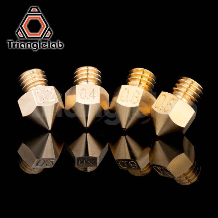 trianglelab-หัวฉีด-mk8ทองเหลืองคุณภาพสูงสำหรับเครื่องพิมพ์3d-หัวร้อน1-75มม-ไส้หลอดเจ-cr10บล็อกป้องกันความร้อน-ender3ร้อนปลาย-m6