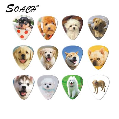 SOACH 10PCS 0.71mm 1.0 high quality guitar picks two side pick instruments dog style earrings DIY Mix pick guitar accessories Guitar Bass Accessories
