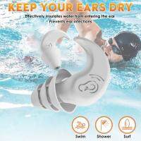 Swimming Ear Plugs Waterproof Soft Silicone Earplugs For Swimming Ear Buds For Adults And Women Snorkeling Surfing Showering