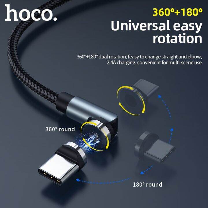 hoco-สาย-usb-หัวแม่เหล็กชาร์จเร็วแบบหมุนได้13pro-12-iphone-c-11สาย360ข้อมูลสำหรับการชาร์จไมโคร-usb-สูงสุด