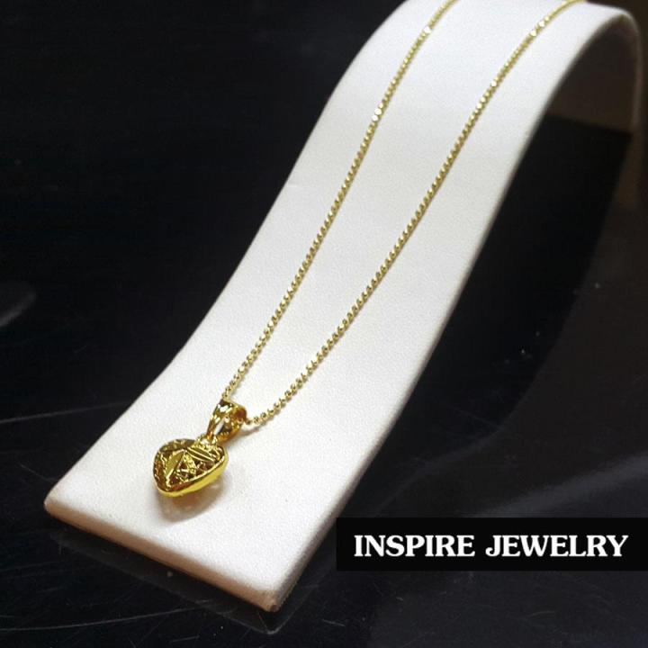 inspire-jewelry-จี้รูปหัวใจฉลุลาย-พร้อมสร้อยคอสีทอง-gold-plated-ตามภาพ-มีให้เลือกสองขนาดคือ-ยาว-16นิ้ว-หรือยาว-18-นิ้ว-งานแบบร้านทอง-งานดี-ปราณีต
