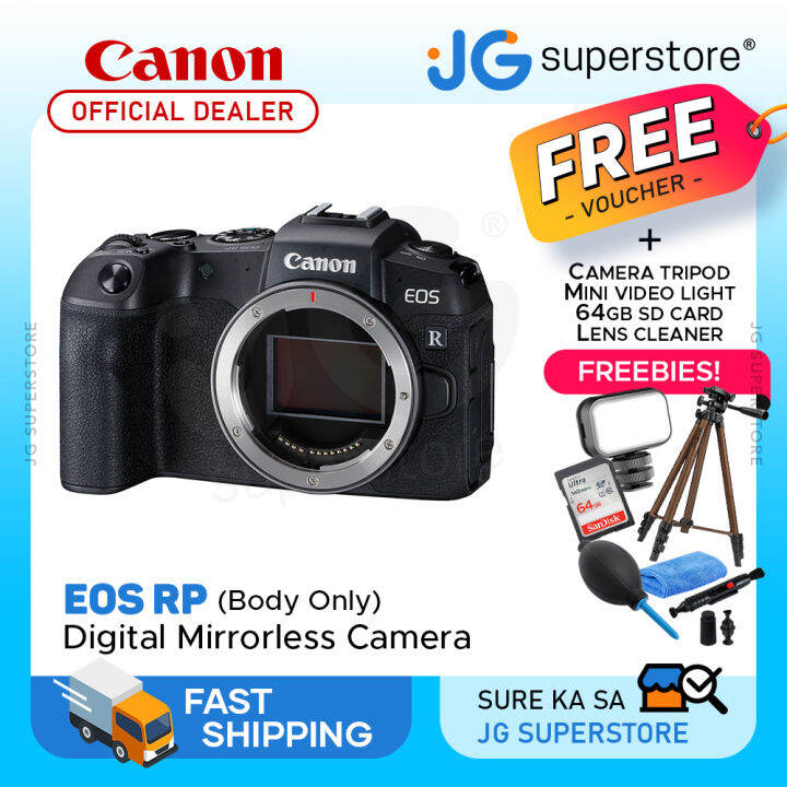Canon EOS RP Digital 4K UHD Mirrorless Camera (Body Only) with AF MF Full Frame CMOS Sensor, RF