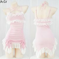 Anilv 2022 Anime Lolita Girl Chiffon Dress Unifrom Women Pink Pure Nightdress Pajamas Outfits Costumes Cosplay