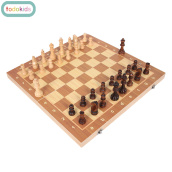 Bộ cờ vua quốc tế bằng gỗ 29cm x 29cm todokids, có thể gấp lại từ tính