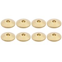 8 Pcs Universal Copper Speaker Spikes Pads Speaker Shock Base Pad Isolation Stand Feet Cone Base Mats Floor 25 x 4mm