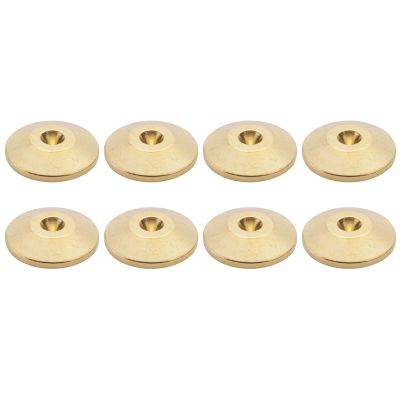 8 Pcs Universal Copper Speaker Spikes Pads Speaker Shock Base Pad Isolation Stand Feet Cone Base Mats Floor 25 x 4mm