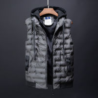 Crocodile brand Men Vest Cotton Vests Mens Casual Winter Sleeveless Jacket Male Hooded Thick Warm Jackets Slim Fit Waistcoats