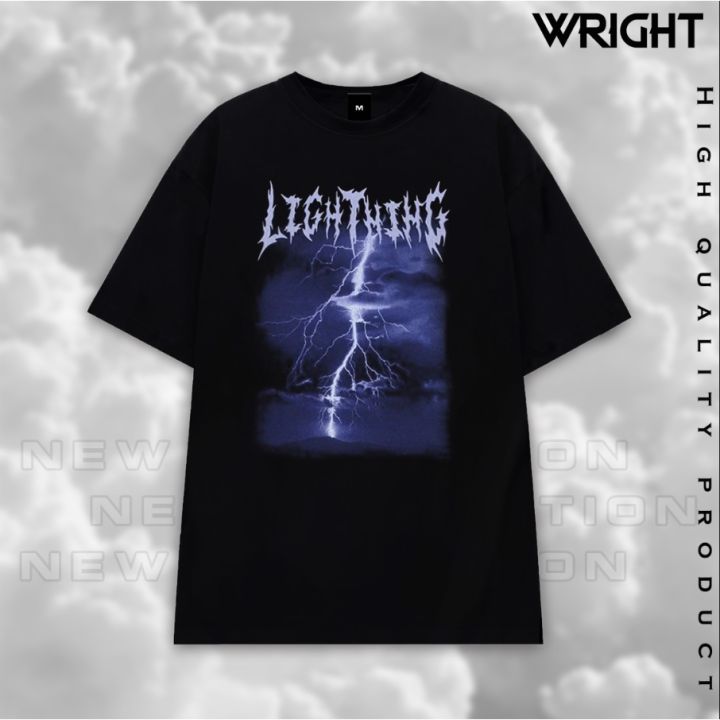 Áo thun phong cách rapper streetwear lightning 100% cotton 