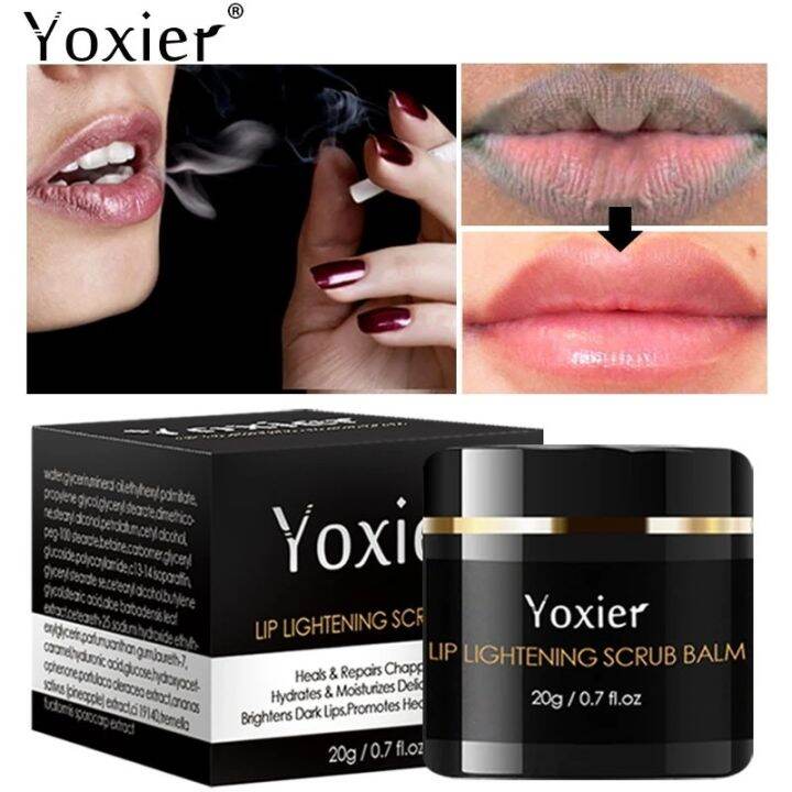 Yoxier Lip Lightening Scrub Balm Pink Fresh Bleaching Cream Remove Dark