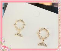 Mermaid diamond earrings เพชร ต่างหู E-60_off