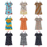 [COD] New style casual vacation lace childrens princess dress and medium-sized floral one-shoulder suspender