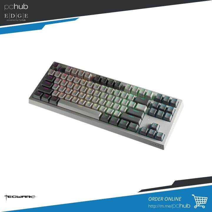 Tecware Phantom Elite TKL RGB White Mkb Mech Keyboard Wraith Orange Tactile Switch Pn