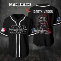 2023 new arrive- XZX180305  Love Star Wars Darth Vader Baseball Jersey Shirt