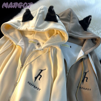 Margot Fashion Mเสื้อฮู้ด เสื้อแขนยาวอบอุ่น หลวมและสบาย ๆ สไตล์ขี้เกียจย้อนยุคอเมริกัน 2023NEW WJK2390YOM 37Z230914