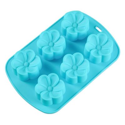 GL-แม่พิมพ์ ซิลิโคน ดอกลีลาวดี ดอกใหญ่ 6 ช่อง (คละสี) Large frangipani flowers silicone mold