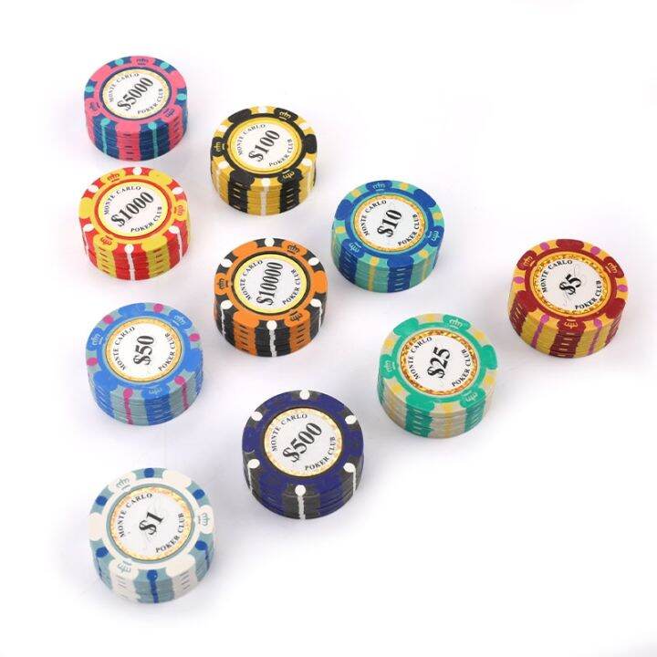 5pcs/Lot EPT/WPT Ceramic Texas Poker Chips Professional Casino European ...