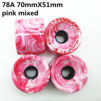 20214pcs 70mm 51mm 80 duro Longboard Wheel for 70mm Skateboard Tire 80A Durable Elastic PU Ruedas for Road Street Skate Board Rodas