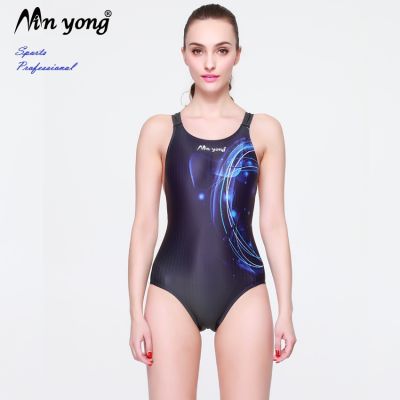 MY8001 Minyong Professional Women Sports Swimsuit Comition Type Female Triangle Swimwear Digital Printing Fashion