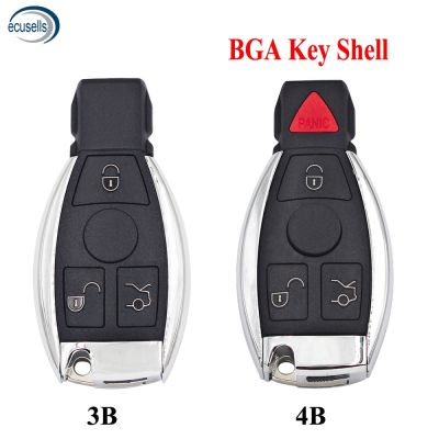 3/4ปุ่มรถรีโมท BGA ซองใส่กุญแจ Fob สำหรับ Mercedes สำหรับ Benz A B C E Class W204 W203 W205 W210 W211 W222 W221 W212