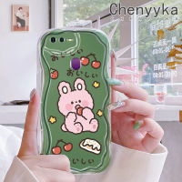 เคส Chenyyka สำหรับ OPPO F9 F9 Pro U1 Realme A7x 2 Pro เคสการ์ตูนรูปกระต่ายเชอร์รี่เนื้อครีมขอบคลื่นกันกระแทกแบบใสนิ่มเคสมือถือเคสโปร่งใสลายกล้องถ่ายรูปฝาครอบป้องกันซิลิก้าเจลที่สร้างสรรค์