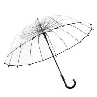 Automatic long-handled transparent umbrella enlarged umbrella forest Japanese student sun umbrella female straight umbrella