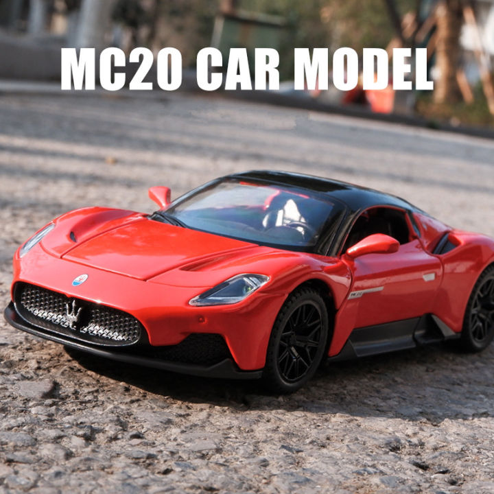 ใหม่1-32-maserati-mc20-cabrio-ล้อแม็กรถสปอร์ตรุ่น-d-iecast-โลหะจำลองรถของเล่นรุ่นเก็บเสียงและแสงเด็กของเล่นของขวัญ