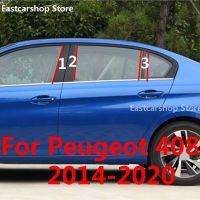 สำหรับ Peugeot 408รถ B C เสากลางคอลัมน์หน้าต่างพีซีเชือกยาวของตกแต่งสติกเกอร์2020 2019 2018 2017 2016 2015 2010-2014